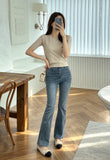 Today Round Basic Short Sleeve Knit
