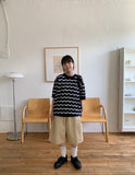 [unisex] Peribi Round Wave Short Sleeve Knit