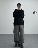 Nello Brushed Nylon Zipper Pants