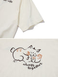 Always Cat Embroidery Short Sleeve Tee