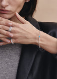 [SET] Essence Heart Silver Tennis Necklace + Bracelet Set