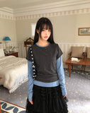 Cel Color Matching Layered Long Sleeve T-Shirt