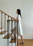 Nello Tweed Color Matching Short Sleeve One Piece