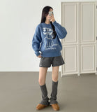 Banding Pendant Wool Blend Thick Knit Fall Shorts