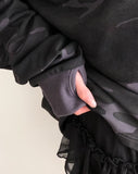 Arca Off-Shoulder Camo Warmer Long Sleeve T-Shirt