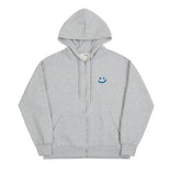 Small Drawing Smile Hood Zip-up