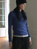 Arts Color Matching Layered All-in-one Crop Long Sleeve T-Shirt