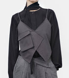 Ronean String Pocket Unbalanced Vest