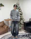 Leo Curved Washed Denim Pants