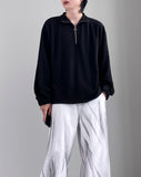 Skin Half Neck Knit Sweatshirt