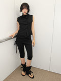 HIGH-NECK SLEEVELESS SHIRT