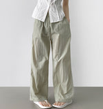 Rustling Cooling Two-Way Side Lace Track Banding Pants