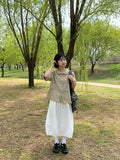 [BAONHAUS] Rildi Line Banding Balloon Long Skirt