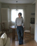 [MADE] Devon cut washing wide denim pants