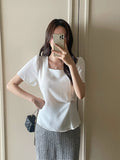 Gobelin Square Shirring Strap Blouse