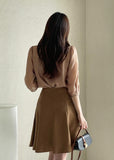 Julia Tweed Pearl Flare Mini Skirt