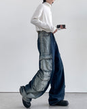 Deepsi Solid Cargo Denim Pants
