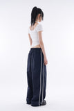 Code track line nylon banding pants