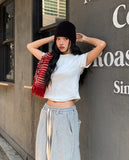 [U-BASIC] Ollie Brushed Round Crop Short Sleeve