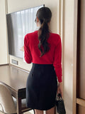 Meren Shirt Layered Knit Cardigan
