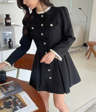 Cren Shirring Pleats Mini One Piece