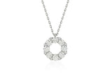Essence Silver (W) Moissanite Floral Necklace L