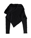 One-off diagonal hooded knit