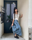 Kinun Number Printing Round Neck Elbow Length T-shirt