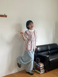 Almos Summer Denim Balloon Wide Pants