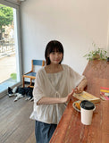 Nanako Summer Ribbon Puff Short Sleeve Bolero Knit Cardigan