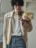 Knittle move linen blouson jacket