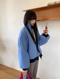Camb Reversible Color Matching Fleece Zip-up Jumper
