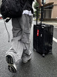 Pigment Balloon Stitch Cargo Denim Pants