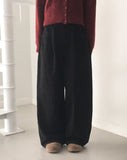 Syner pin tuck cotton wide pants