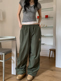 Star Patch Parachute Nylon Pants