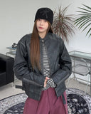 Fez Vintage Washing Leather Jacket