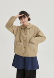 [BAONHAUS] Hydrin Pocket Round Collar Cotton Jacket
