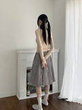 Pania Balletcore Shirring Pleated Strap Square Neck Crop Long Sleeve T-shirt