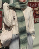 Mix cable crop hooded knit