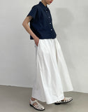 Call banding flare long skirt