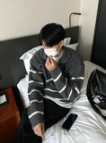 Overfit half zip-up knit
