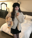 Hazel Fluffy Unbalanced Crop Mustang