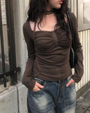 Brit Lace Scarf Square Neck T-Shirt