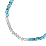 [LAN ARCHIVE] Silver Ball Half Gemstone Bracelet