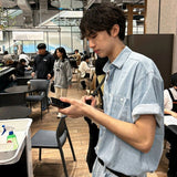 Summer denim half shirt