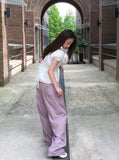 Zimmer Nylon Color Matching Wide Banding Pants