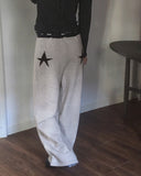 Tamo Back Star Star Color Matching Knit Pants