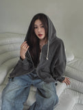Noxie Pigment Embroidered Two-Way Hood Zip Up