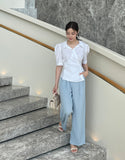 Oberlin Pin-Tuck Wrap Blouse