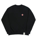 Pink Flower Dot Embroidery Sweatshirt